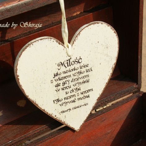 serce drewniane 'Miłość'