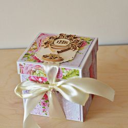 Kartka box dla dziewczynki Komunia