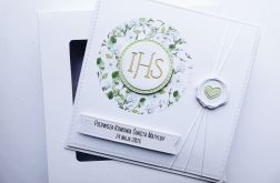 Delikatna kartka na Komunię ręcznie robiona