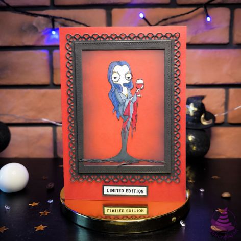 Kartka z Morticia Addams