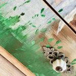 Artystyczna komoda z motywem anioła, rustykalny klimat, do salonu lub sypialni - 