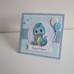 Personalizowana kartka na roczek dinozaur - Personalizowana kartka na roczek dinozaur