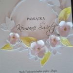 Kartka na Komunie - pamiątka Pierwszej Komunii Świętej KH20260426-2 - Kartka na komunieróż