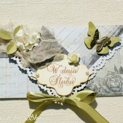 Kopertówka z okazji ślubu- retro róże