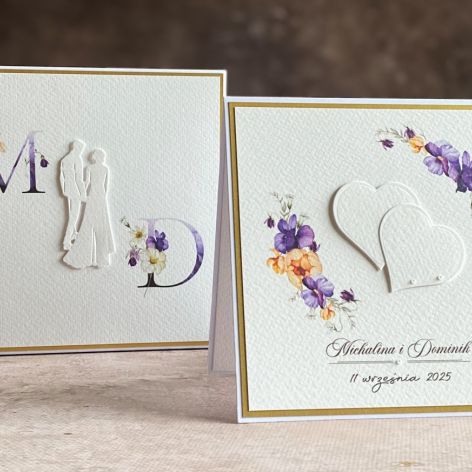 Kartka ślubna z pudełkiem i kopertą, WA 63A