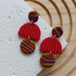 "Frida I" - kolczyki z gliny polimerowej. - wygodne