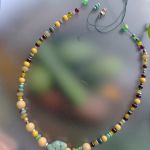 Naszyjnik Korale Boho Bryłka Howlitu - 