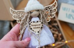 Świąteczny aniołek zawieszka - na prezent