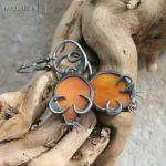 Myszki pomarańczowe - wiszące myszki do uszu