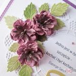 Kartka ŚLUBNA fioletowo-różowa - Fioletowo-różowa kartka na ślub