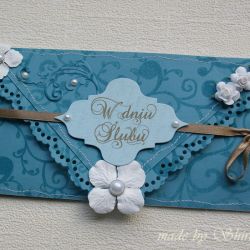 Kopertówka z okazji ślubu ' w turkusach' 
