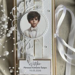 Komunia Święta! Opakowanie na gotówkę! Chłopiec #2 