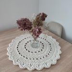 Podkładka szydełkowa na stolik 55cm  - Podkładka ze sznurka