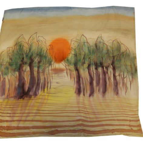 Chusta Jedwabna - Jesienny pejzaż