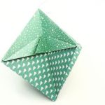 Bombka origami turkus stożek choinki i kropki - 1