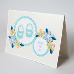 Kartka z okazji narodzin dziecka, quilling - 