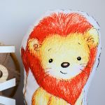 Poduszka - zabawka - Słodki lew - Oparte są na drukowanych panelach - tym razem o kształcie słodkiego lwa