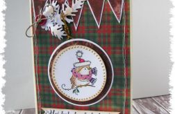 Kartka świąteczna z ptaszkiem