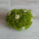 Jajko zielono - białe - Nietłukące jajeczko zdobione HANDMADE