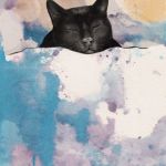 “O czym śnią koty? II”, autorski plakat A3, sygnowany - pełna grafika