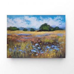 Łąka-rysunek   18x24 cm pastele .