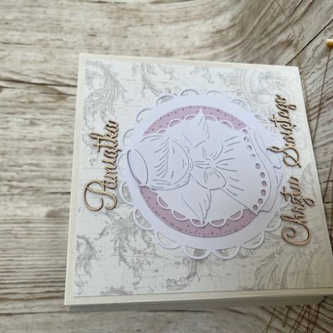 Kartka scrapbooking Aniołek Chrzciny, Chrzest