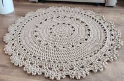 Dywan szydełkowy ze sznurka okrągły 90cm