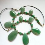 Zielony awenturyn, kamień szczęścia, elegancka, wytworna kolia, naszyjnik - 