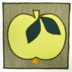 Podkładki pod filiżanki z żółtymi jabłuszkami - jedna sztuka