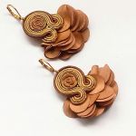 Kolczyki sutasz Chocolate Flowers - 5 cm