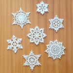 Śnieżynki reliefowe 3 sztuki - Śnieżynki