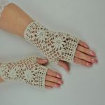 RĘKAWICZKI MITENKI HANDMADE BEŻOWE - Mitenki handmade