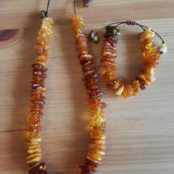 Naszyjnik i bransoleta z bursztynu 