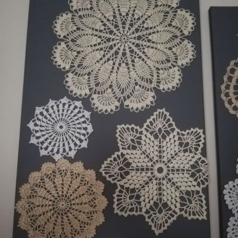 Panel ścienny, szydełkowy obraz cz.2