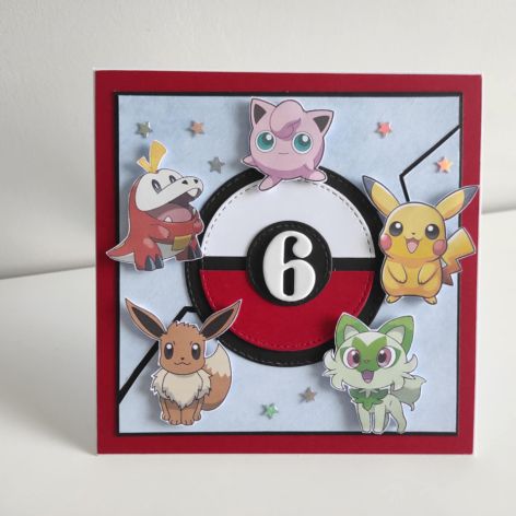Kartka urodzinowa Pokemony 6 lat