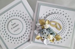 Kartka MŁODEJ PARZE z błękitnymi różami