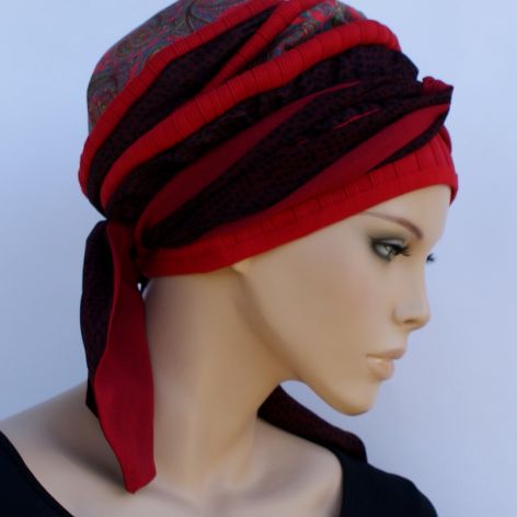 lekki turban BORDOWY