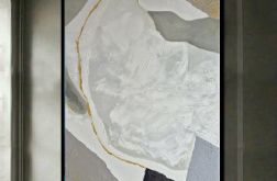 duży obraz abstrakcyjny złota nić marmuru