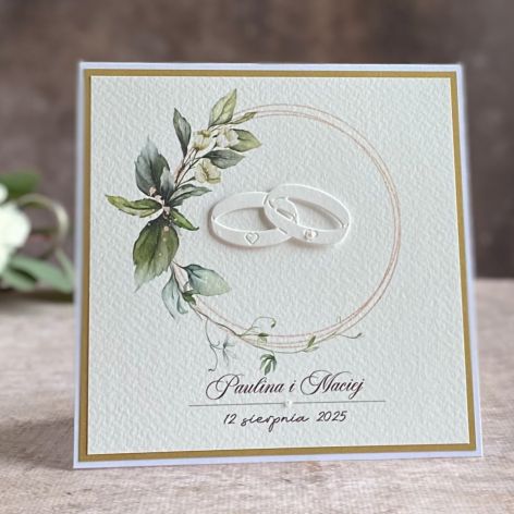 Kartka ślubna w ozdobnej kopercie, WA 23a