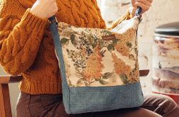 Boho bag żakardowa w kwiaty