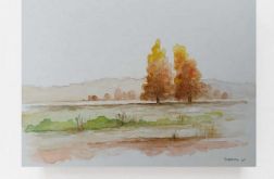 Drzewa-akwarela formatu 18/24 cm .