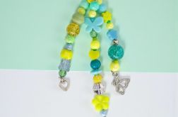 Turkusowo żółty breloczek