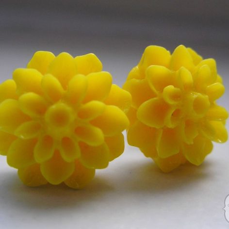 Kolczyki - żółte kwiatuszki