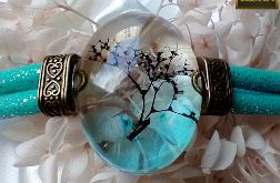 Cztery Pory Roku - Wiosna. Bransoleta z żywicy.