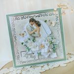 Romantyczna kartka ślubna "Lovely Day Green1" - 