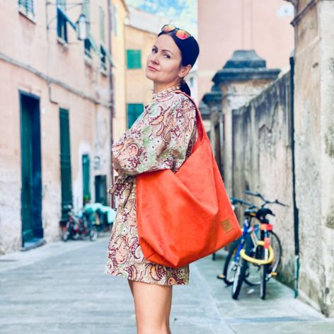 Torba worek Mili Chic MC7 - miedziana pomarańcza 