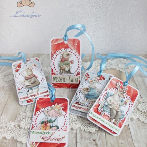 Etykietki do świątecznych prezentów zestaw 1
