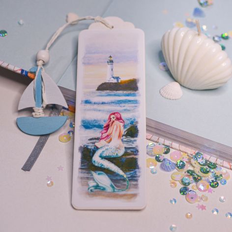 Zestaw zakładka do książki i świeczka sojowa