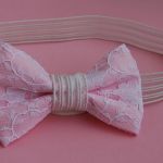 Opaska niemowlęca "Koronkowa kokardka" - 