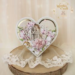 Kartka ślubna serce "MagnoliaLove" GOTOWA